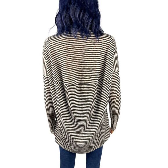 Anthropologie Sunday in Brooklyn Striped Knit Cowl Neck Tunic Top - Picture 3 of 7